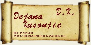 Dejana Kusonjić vizit kartica